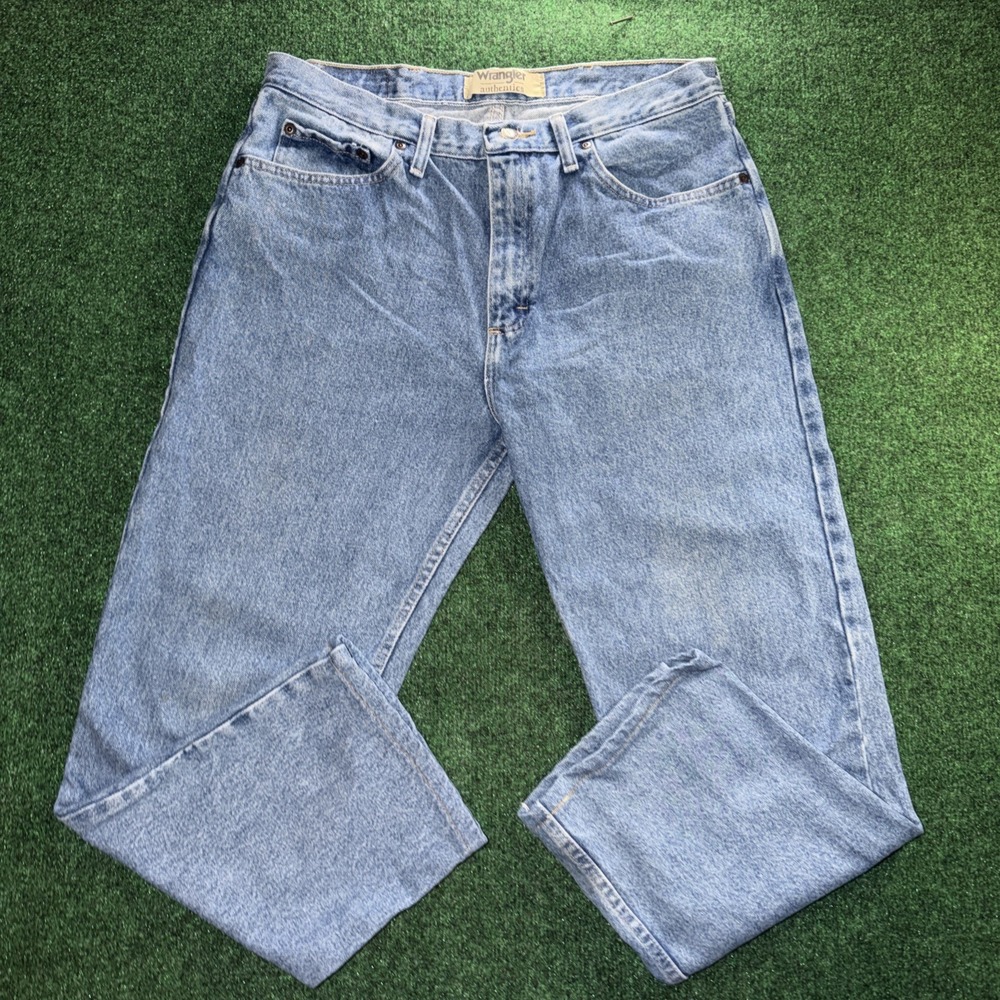 Wrangler Authentics Jeans Men's 34x32 Light Wash Reg Fit Jeans